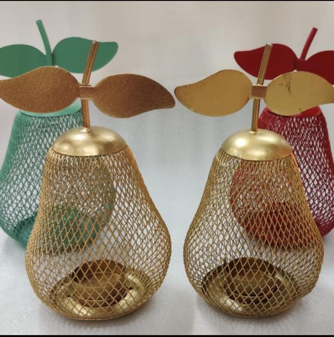 Mesh Pear Tealight Holder