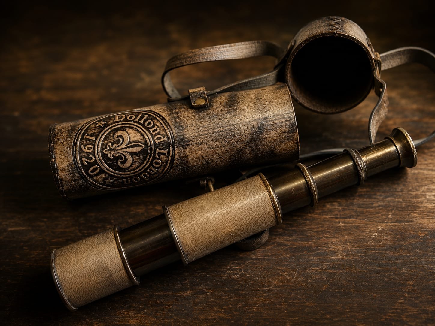 Vintage Brass Spyglass Telescope