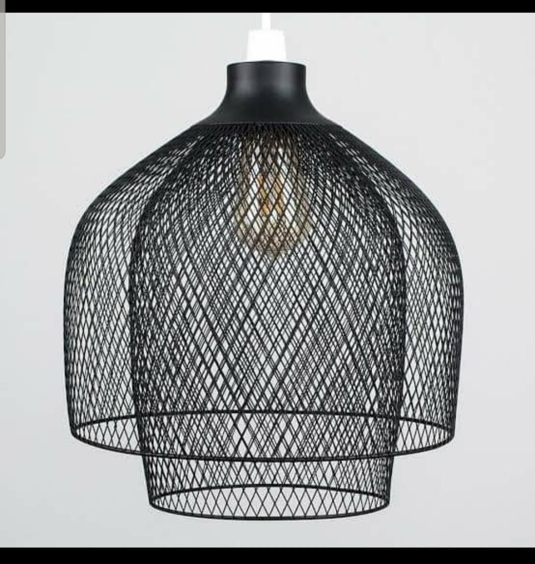 Brass Layered Cage Pendant